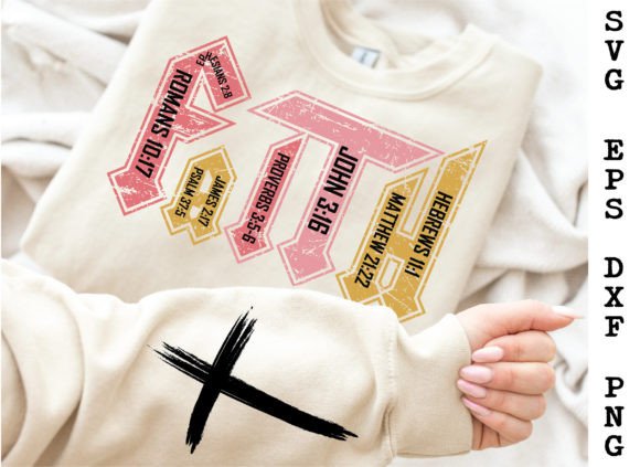 Christian Faith SVG Sweatshirt Sleeve: A Visual Asset for Faith-Based Content Publishing