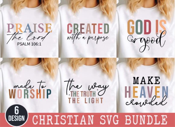 Christian SVG Bundle for T-Shirt Designs & Crafting Graphics