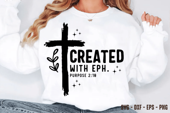 Created with a Purpose: Christian Cross SVG & PNG Graphics for T-Shirt Designs
