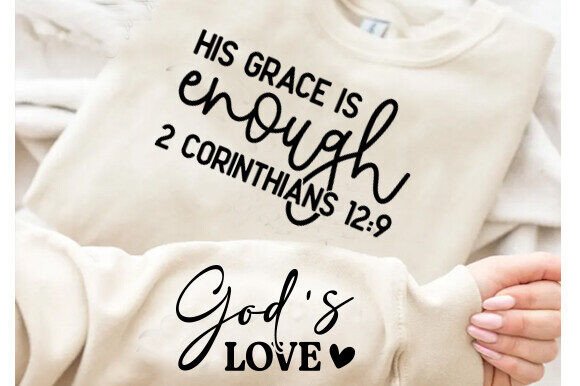 Elegant Christian Quote SVG for Graphics & T-Shirt Designs