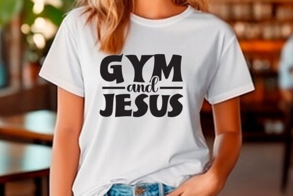 Gym and Jesus T-Shirt: Bold Graphics for T-Shirt Design Branding