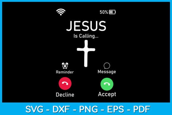 Incoming Call Jesus is Calling T-Shirt Graphics for Crafters & T-Shirt Designs
