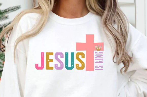 Jesus Is King SVG PNG: A Christian Graphic for T-Shirt Designs & Marketing