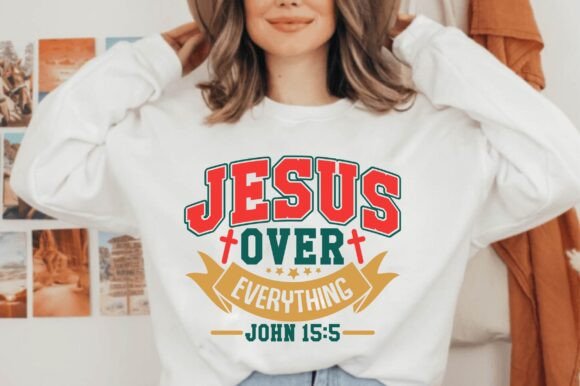 Jesus over Everything T-shirt Design – Faithful Graphics for Local Branding
