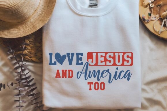 Love Jesus and America Too Shirt – A Niche T-Shirt Design with Commercial Appeal