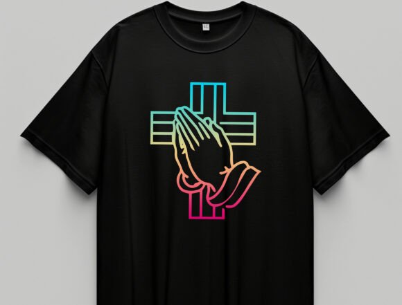 Praying Hands Jesus SVG: Faith-Based Graphics for T-Shirt Designs