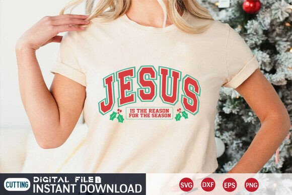 Retro Jesus Christian Christmas Graphics for T-Shirt Designs