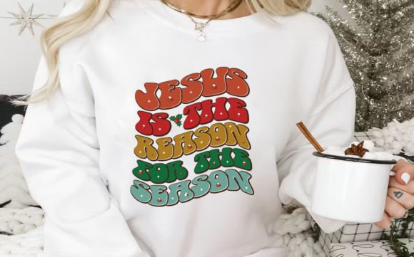 Retro Jesus the Reason for the Season Graphics for T-Shirt Designs
