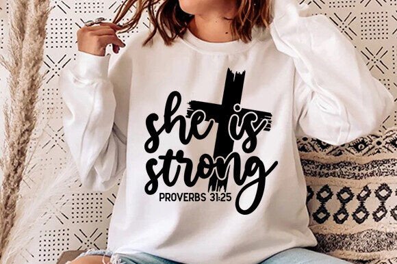 She is Strong SVG PNG for T-Shirt Designs & Crafting Graphics