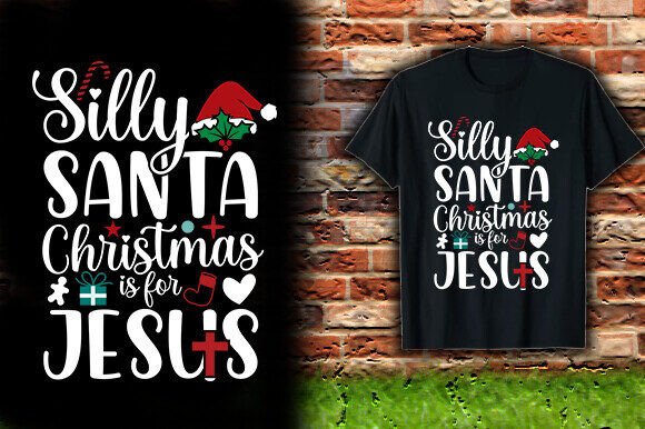 Silly Santa Christmas Celebrates Jesus on T-Shirts
