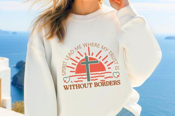Spirit Lead Me Christian SVG PNG: A Thoughtful Graphic for Faith-Based T-Shirt Designs